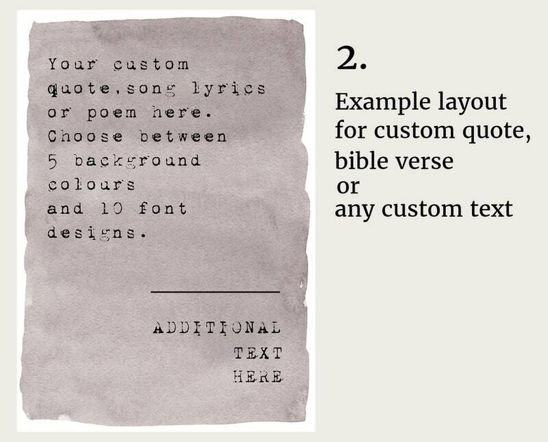 Custom Poetry Wall Art Canvas For Home Decor With Foil Details – Add Poem, Song Lyrics, Or Bible Verse