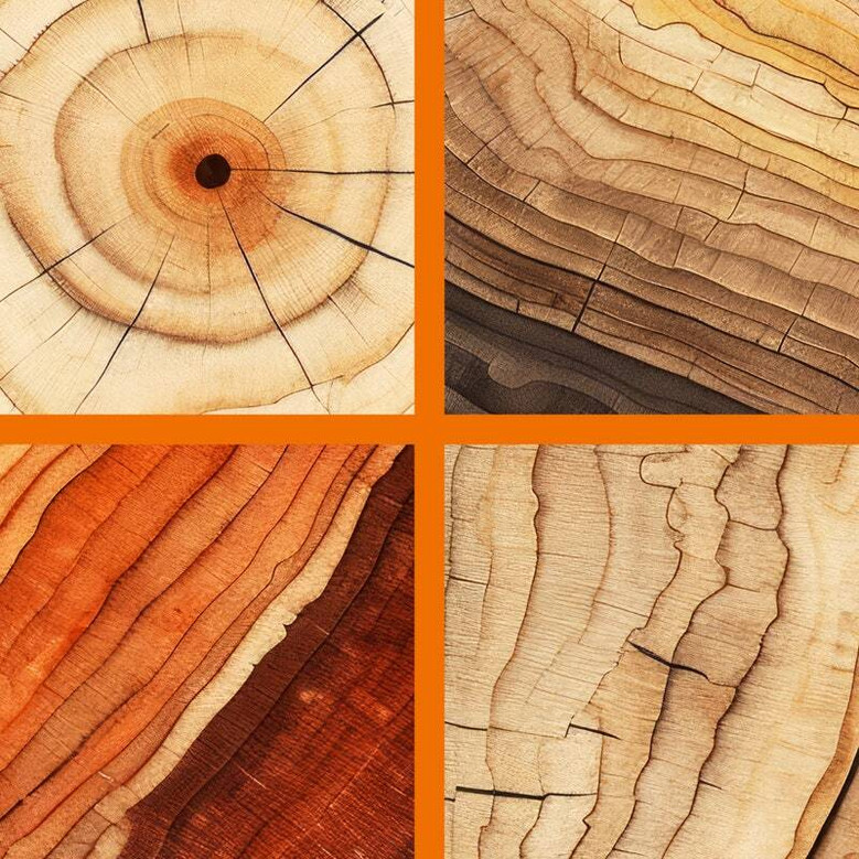 Personalized Tree Ring Canvas - Abstract Wood Texture For Living Room DéCor, Extra Large Wall Art