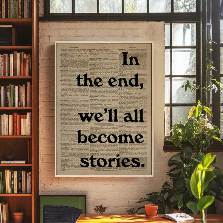 Vintage Poetry Wall Art Canvas - Deep Quote For Bookworms' Room Decor