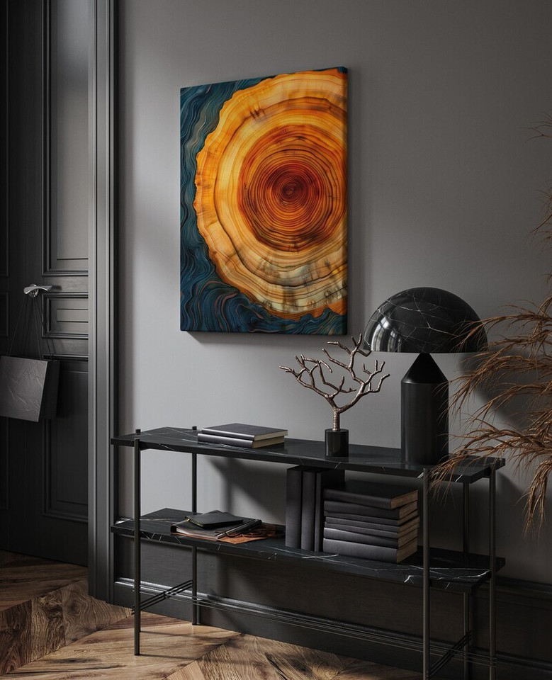 Tree Ring Canvas - Abstract Wall Art For Living Room