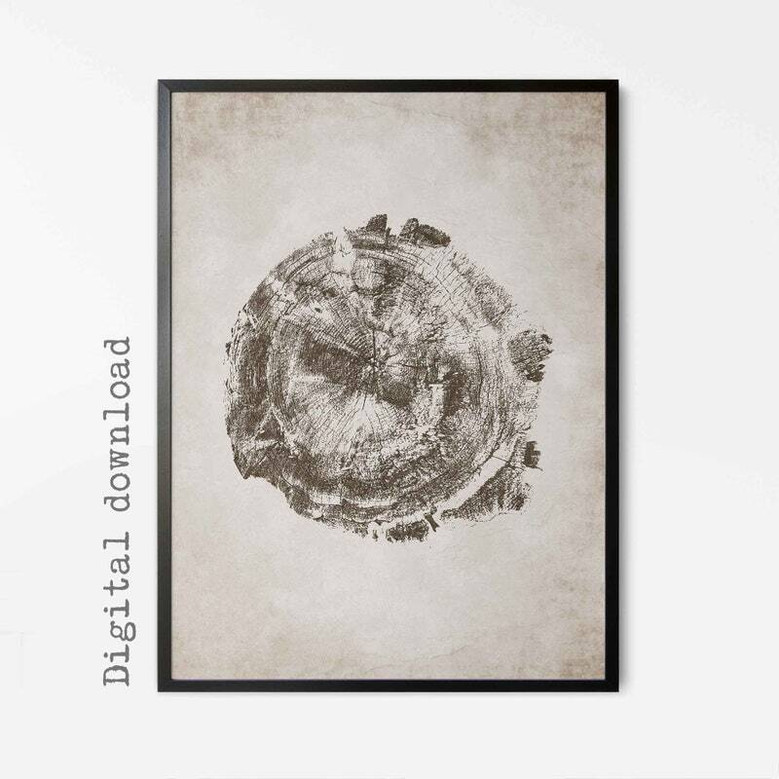 Tree Ring Canvas For Living Room - Nordic Abstract Wall Art DéCor