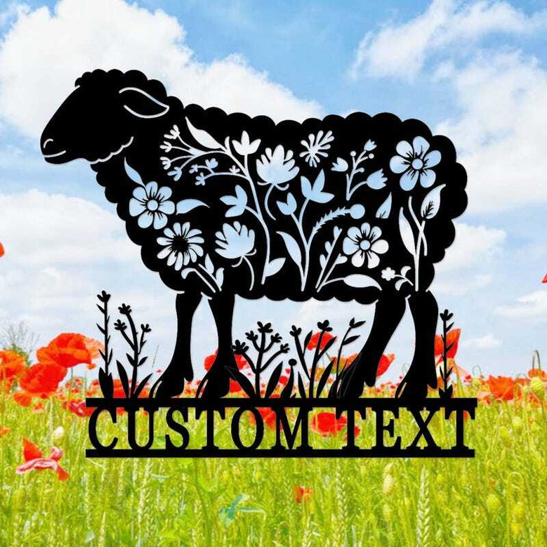 Personalized Animal Farm Sheep Metal Sign - Farmhouse DéCor For Barn And Ranch