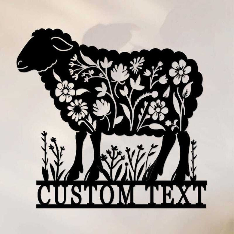 Personalized Animal Farm Sheep Metal Sign - Farmhouse DéCor For Barn And Ranch