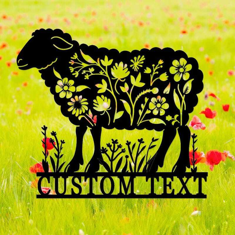 Personalized Animal Farm Sheep Metal Sign - Farmhouse DéCor For Barn And Ranch