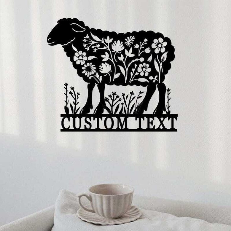 Personalized Animal Farm Sheep Metal Sign - Farmhouse DéCor For Barn And Ranch