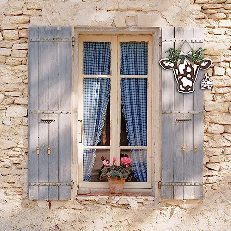 Farmhouse Animal Decor 3D Cow Head Sign For Outdoor Welcome Porch