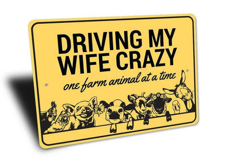 Funny Animal Farm Signs Metal For Farmhouse Decor And Farmer Gifts - Rustic Farm Humor For Animal Lovers