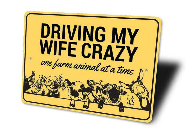 Funny Animal Farm Signs Metal For Farmhouse Decor And Farmer Gifts - Rustic Farm Humor For Animal Lovers