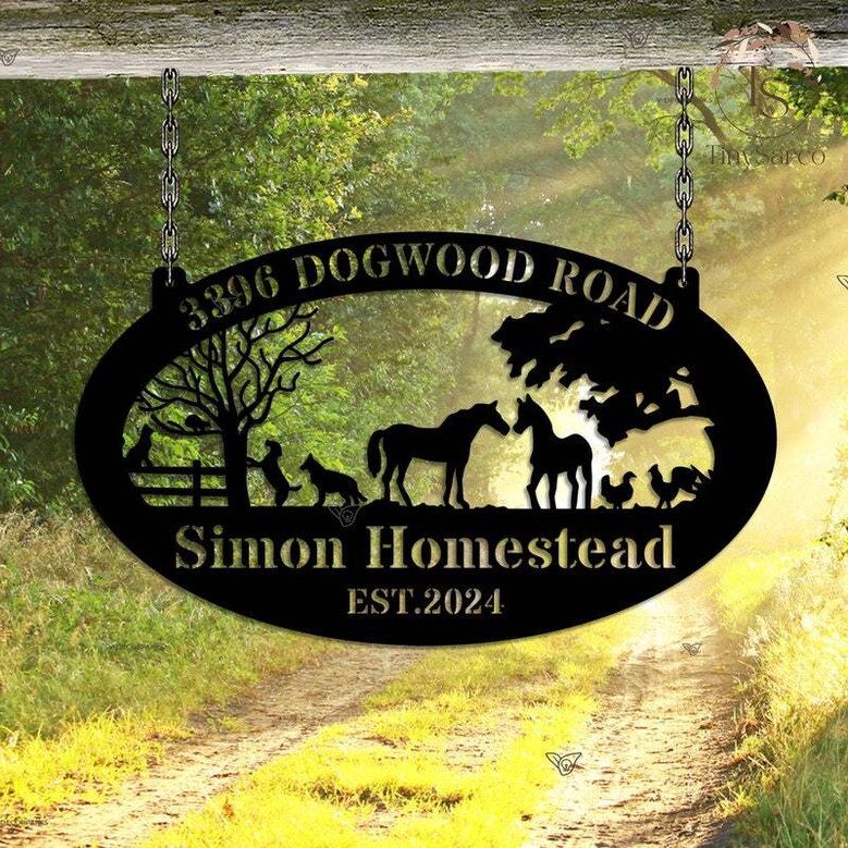 Personalized Animal Farm Metal Sign For Ranch And Barn - Unique Farmhouse Decor And Gift