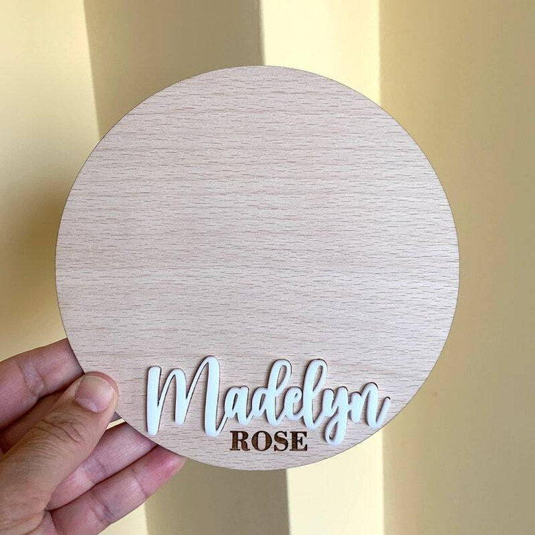 Personalized Baby Name Footprint Wall Art For Nursery And Hospital - Birth Stats And Announcement Decor