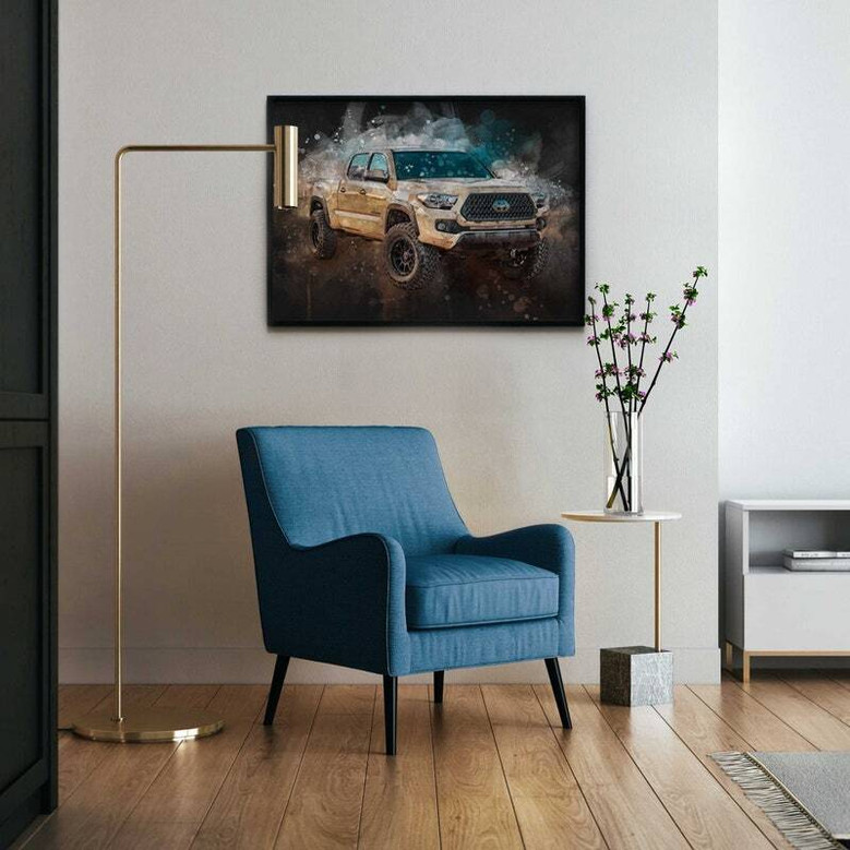 Personalized Car Enthusiast Wall Art - Custom Watercolor Canvas For Father's Day Gift Ideas
