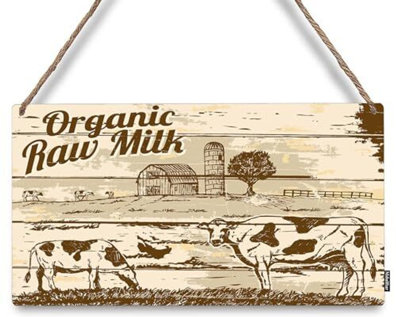 Rustic Farm Animal Signs Cow Decor Wood Plaque For Indoor Outdoor Farmhouse Style