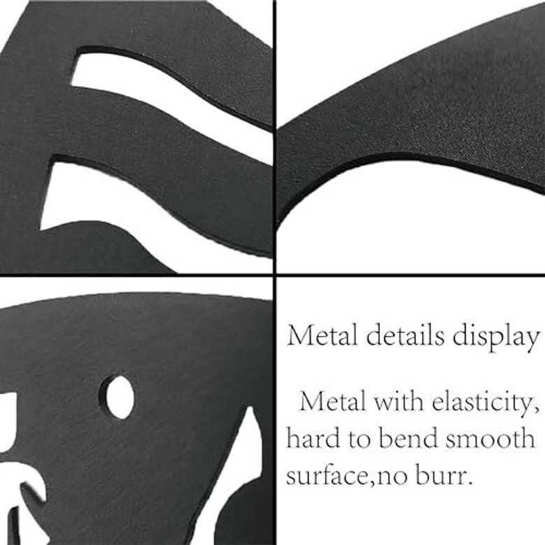 Geometric Wall Art For Modern Spaces - Minimalist Black Iron Sign For Bedrooms