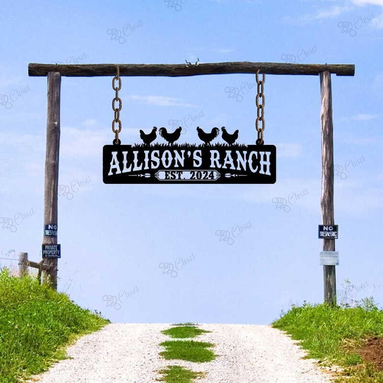 Custom Animal Farmhouse Metal Sign For Ranch And Barn Decor