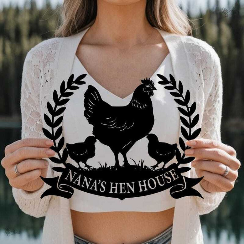 Custom Metal Animal Farm Sign For Nana’s Hen House - Rustic Backyard Chicken Lover Gift