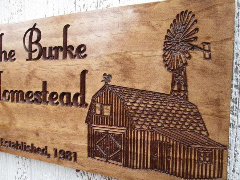 Custom Animal Farm Wood Sign - Rustic Design For Home & Ranch - Personalized Plaque With Farm Animals - Outdoor Decor