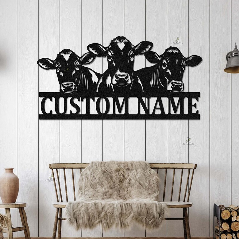 Custom Farm Animal Metal Sign - Barn DéCor For Cattle Lovers - Farmhouse Style