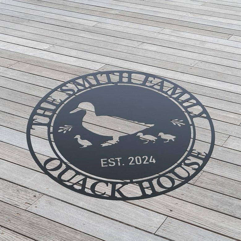 Charming Personalized Duck Metal Sign - Quack Shack And Farmhouse Decor For Animal Farm Enthusiasts