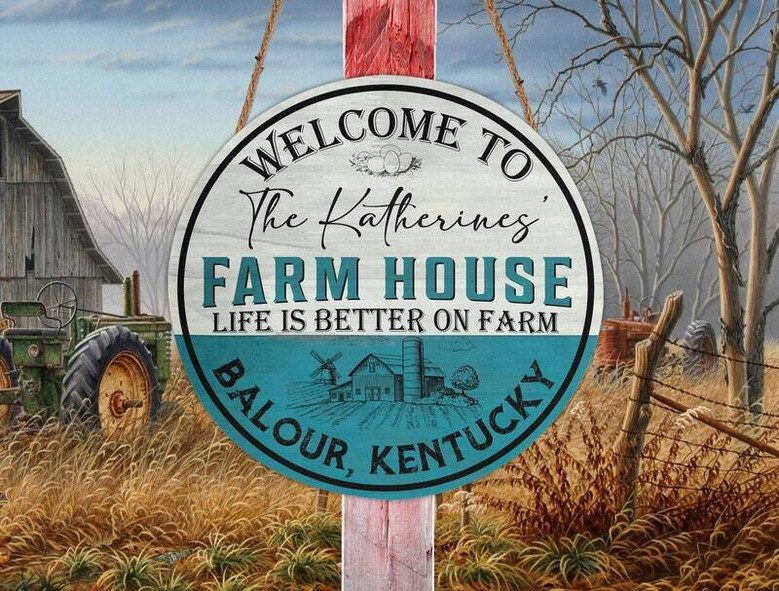 Farmhouse Chicken Coop Wood Sign - Personalized Animal Farm Decor For Hen House - Charming Gift For Farmers