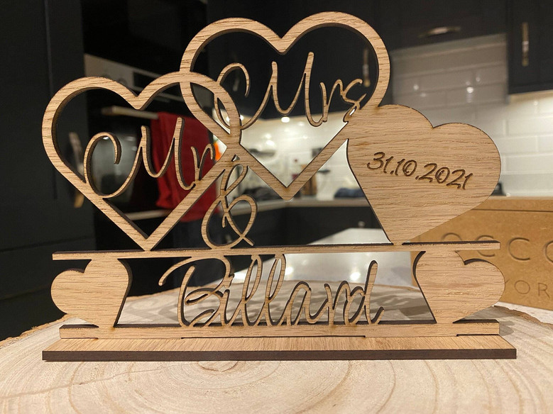 Thoughtful Mr And Mrs Wall Decor - Wedding Wood Sign With Custom Date For Newlywed's Table