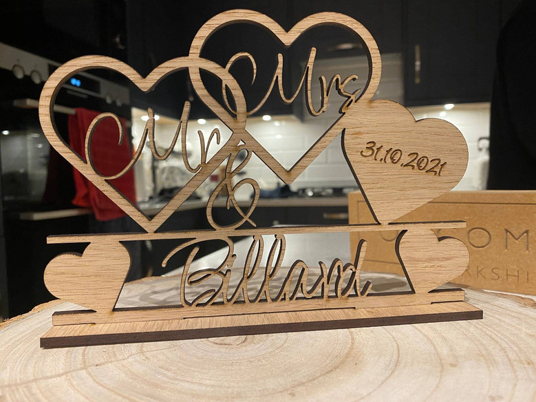 Thoughtful Mr And Mrs Wall Decor - Wedding Wood Sign With Custom Date For Newlywed's Table