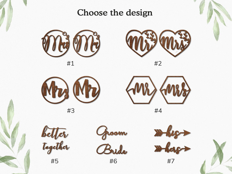 Customized Rustic Mr And Mrs Wood Sign For Wedding Chair Decor