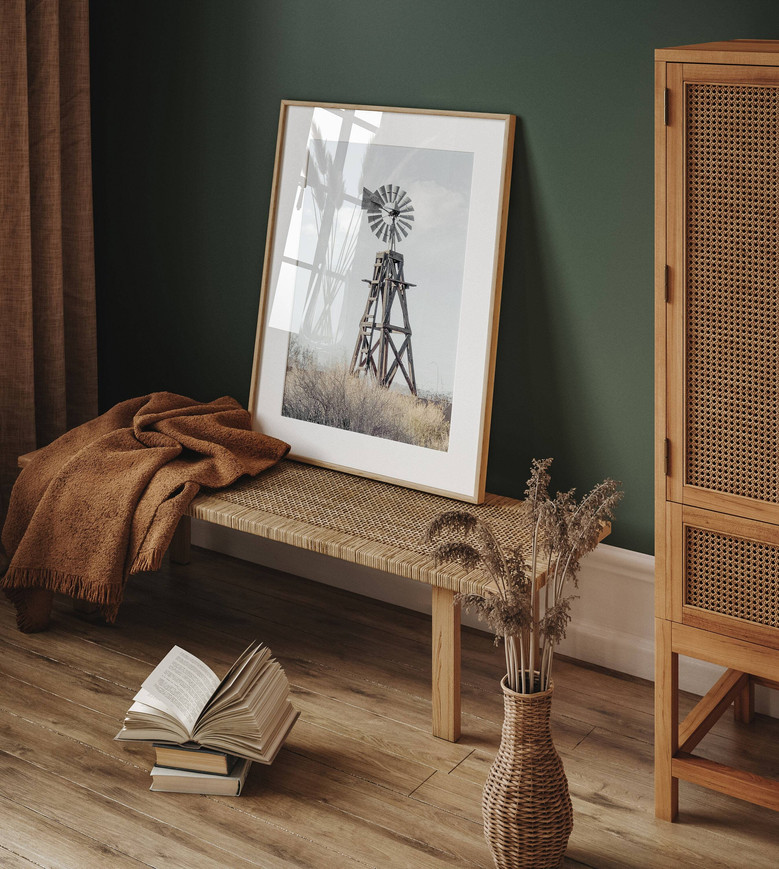 Personalized Southwest Windmill Wall Decor Canvas For Living Room - Rustic Farmhouse Gift
