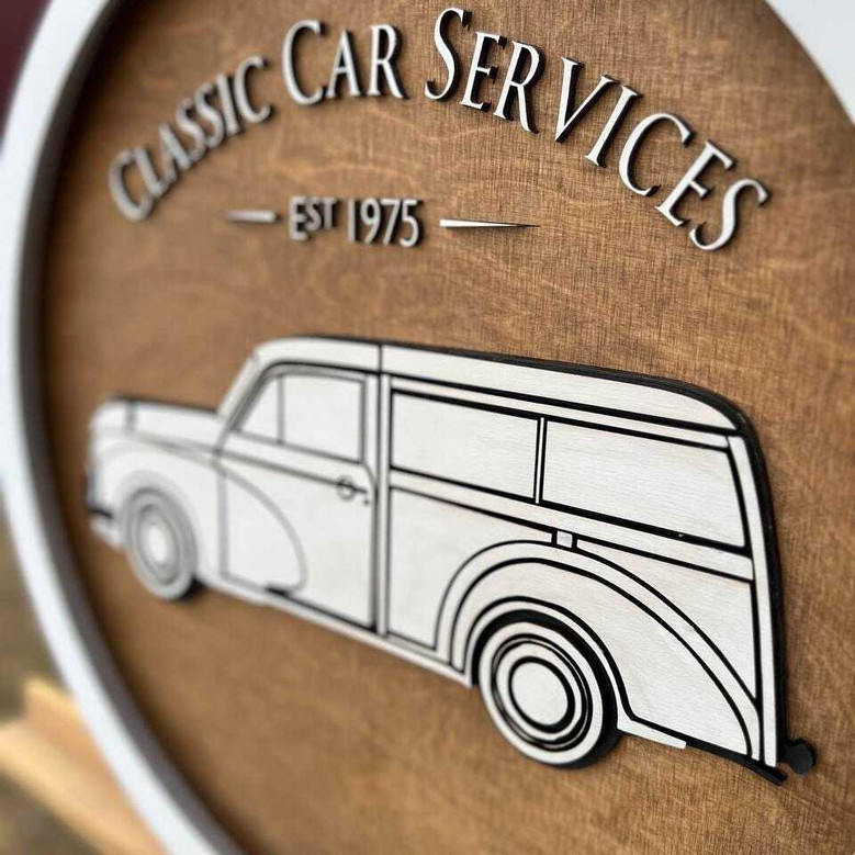 Personalized Car Enthusiast Wood Sign For Garage