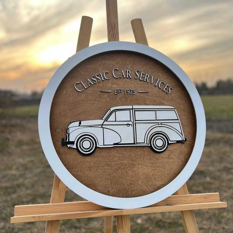Personalized Car Enthusiast Wood Sign For Garage