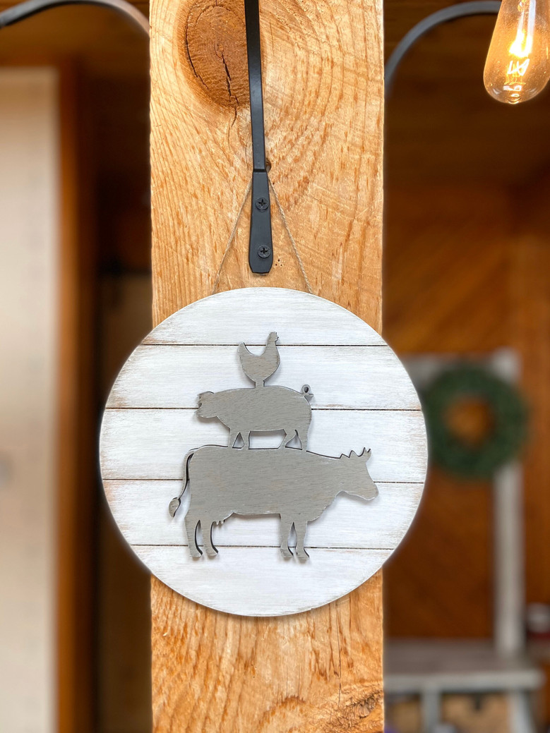 Custom Animal Farm Wood Sign For Kitchen Or Living Room - Rustic Farmhouse Decor For Animal Lovers