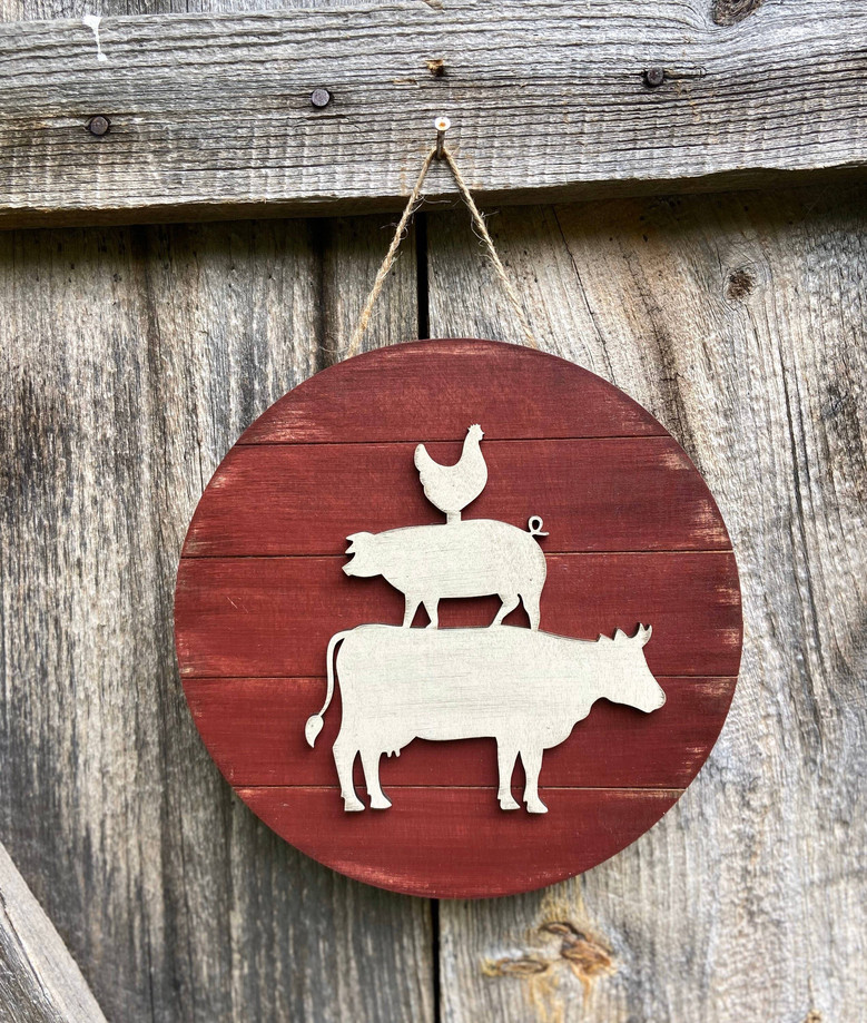 Custom Animal Farm Wood Sign For Kitchen Or Living Room - Rustic Farmhouse Decor For Animal Lovers