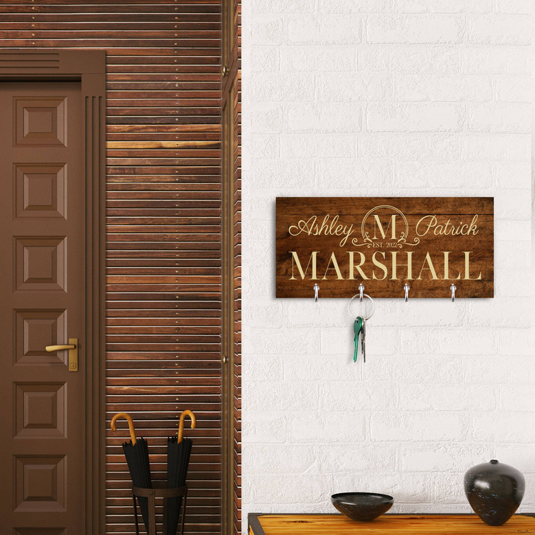 Custom Key Holder For Wall - Home Sweet Home For Families - New Home Gift