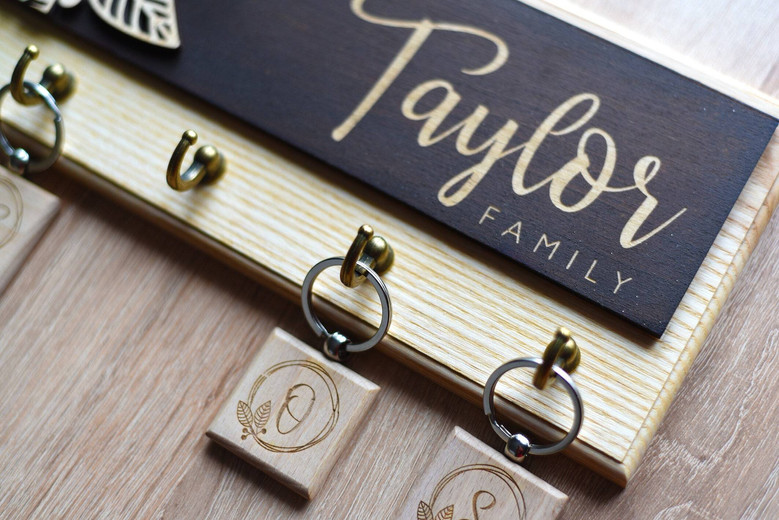 Personalized Key Wall Rack - Key Holder Customized For Housewarming And Apartment DéCor