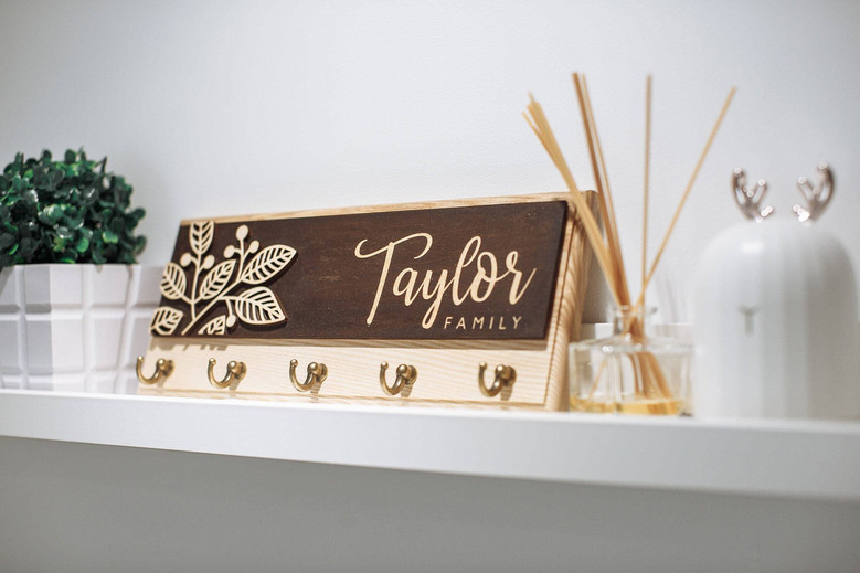 Personalized Key Wall Rack - Key Holder Customized For Housewarming And Apartment DéCor