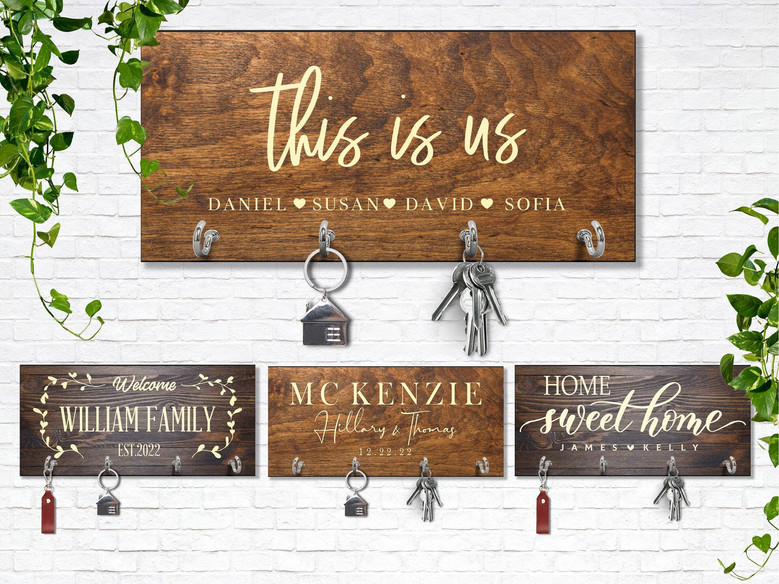 Customized Key Holder For Couples - Perfect New Home DéCor Gift