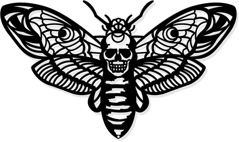 Gothic Skeleton Wall Art Metal Sign For Bedroom, Office, Living Room & Outdoor Decor