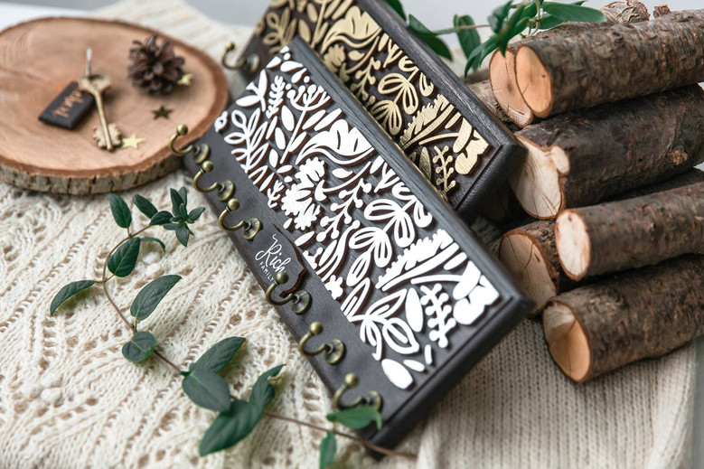 Personalized Wooden Key Rack With Last Name - Key Holder For Couple's First Home Or Housewarming Gift