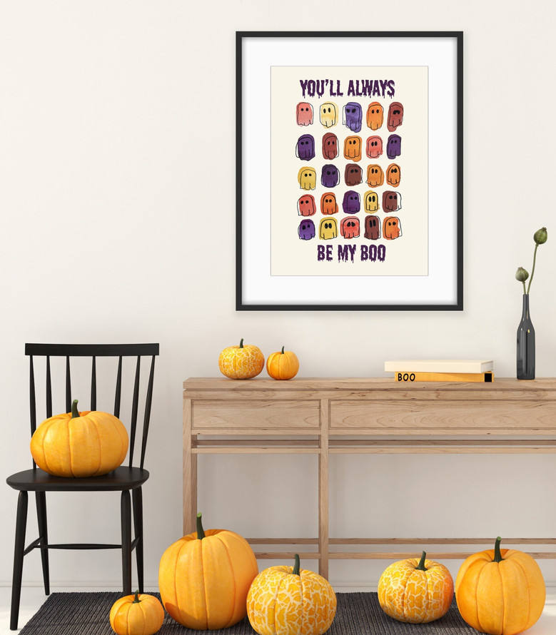 Halloween Boo Crew Ghost Wood Sign For Party Decor And Fall Indoor Ambiance