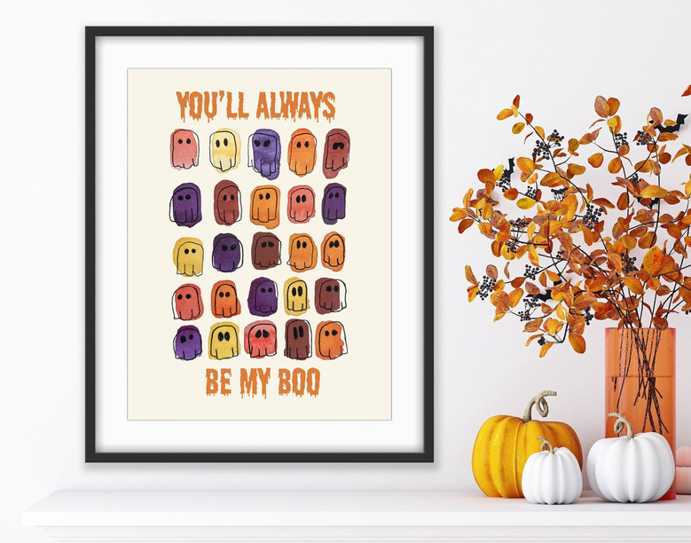 Halloween Boo Crew Ghost Wood Sign For Party Decor And Fall Indoor Ambiance