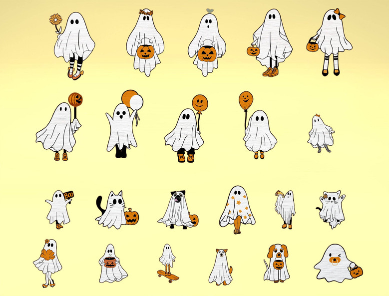 Personalized Ghost Family Wood Sign For Halloween Decor - Custom Names, Spooky Halloween Decoration, Perfect For Entryway