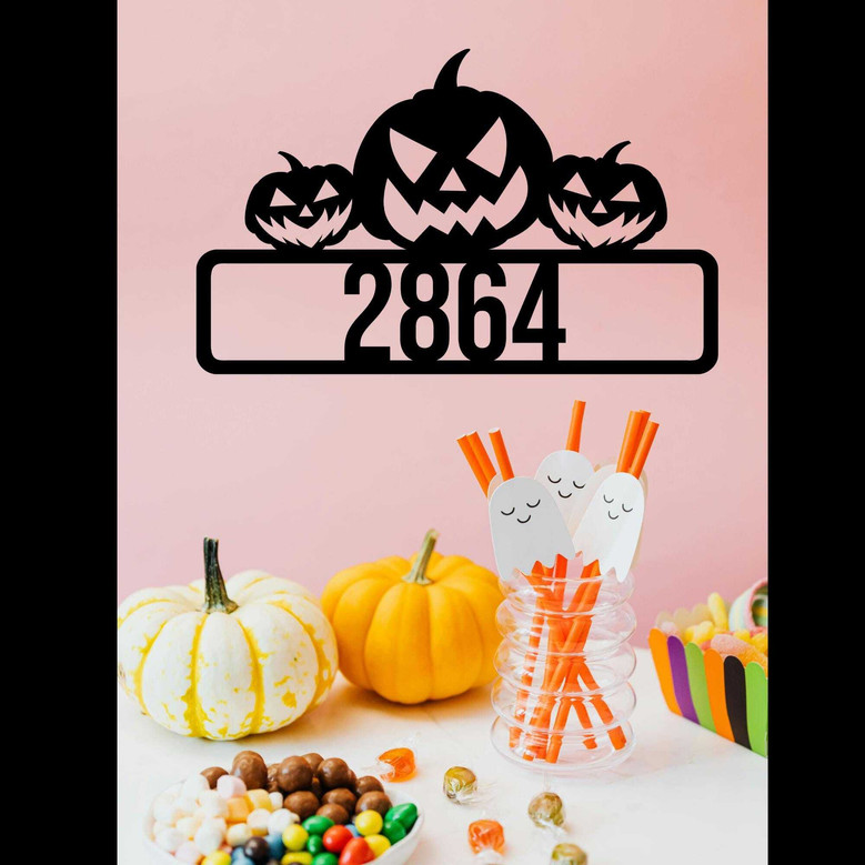 Personalized Halloween Address Plaque Metal Sign For Porch DéCor - Spooky Outdoor Halloween Theme