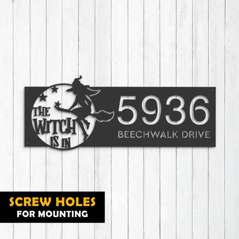 Personalized Halloween Metal Address Plaque For Outdoor DéCor