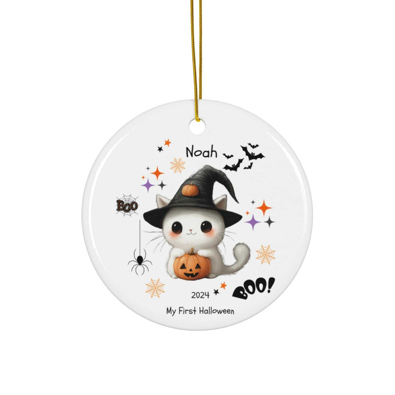 Cute Baby's First Halloween Ornament - Custom Gift For Newborn - Personalized Keepsake For Halloween Decoration