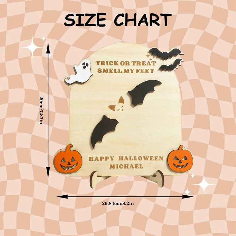 Customized First Halloween Wood Sign For Baby - Keepsake DéCor