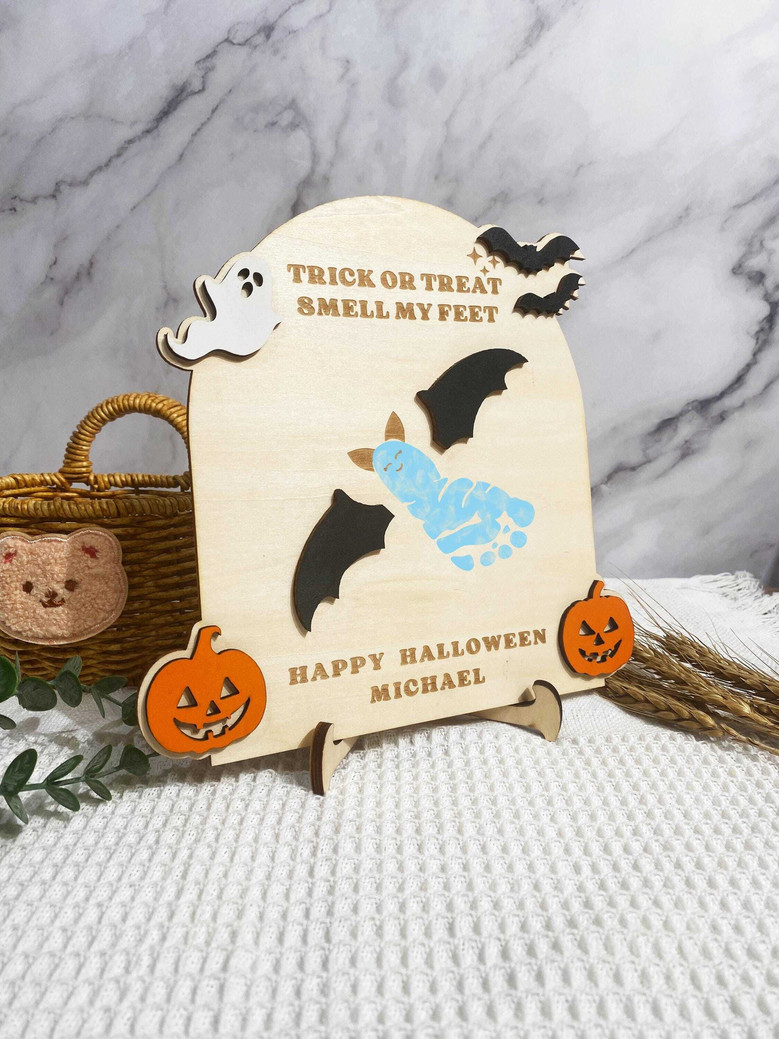 Customized First Halloween Wood Sign For Baby - Keepsake DéCor