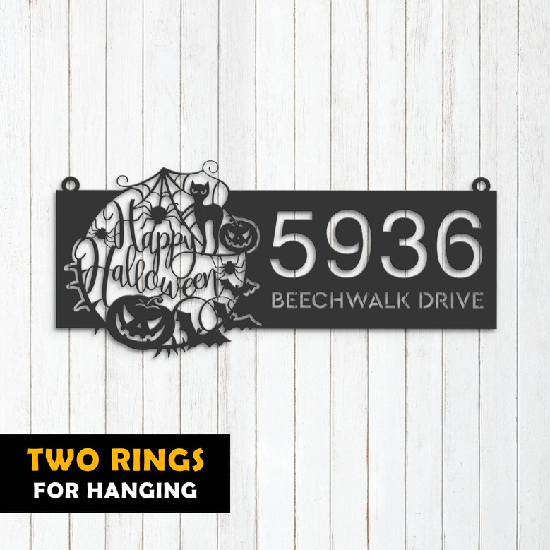 Custom Halloween House Number Sign – Outdoor Yard Plaque For Spooky Home DéCor