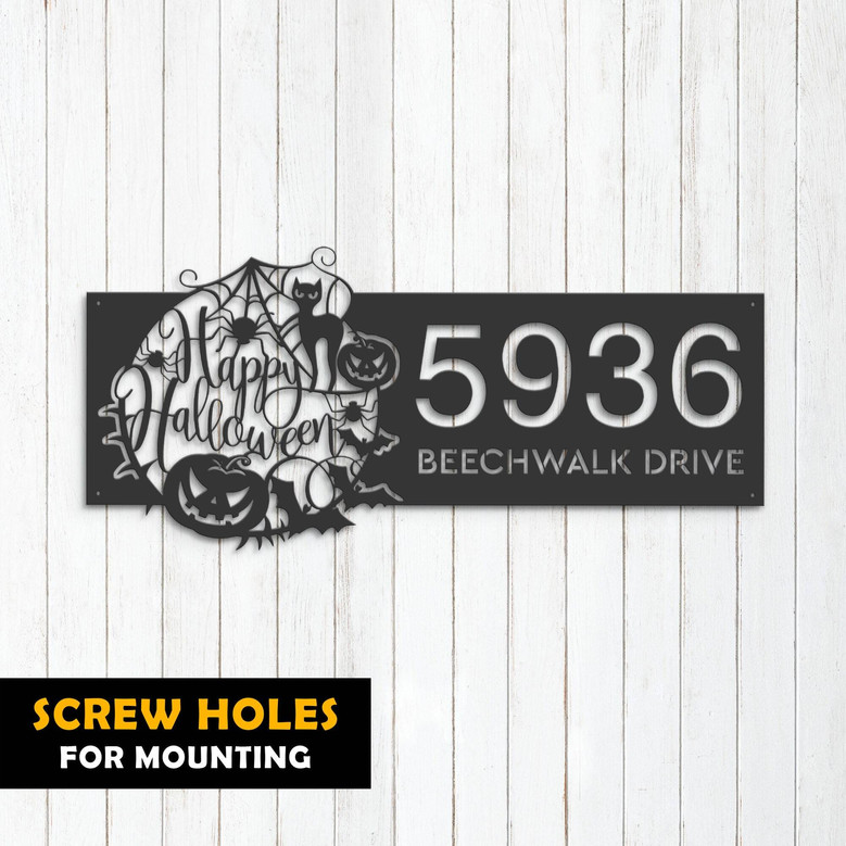 Custom Halloween House Number Sign – Outdoor Yard Plaque For Spooky Home DéCor