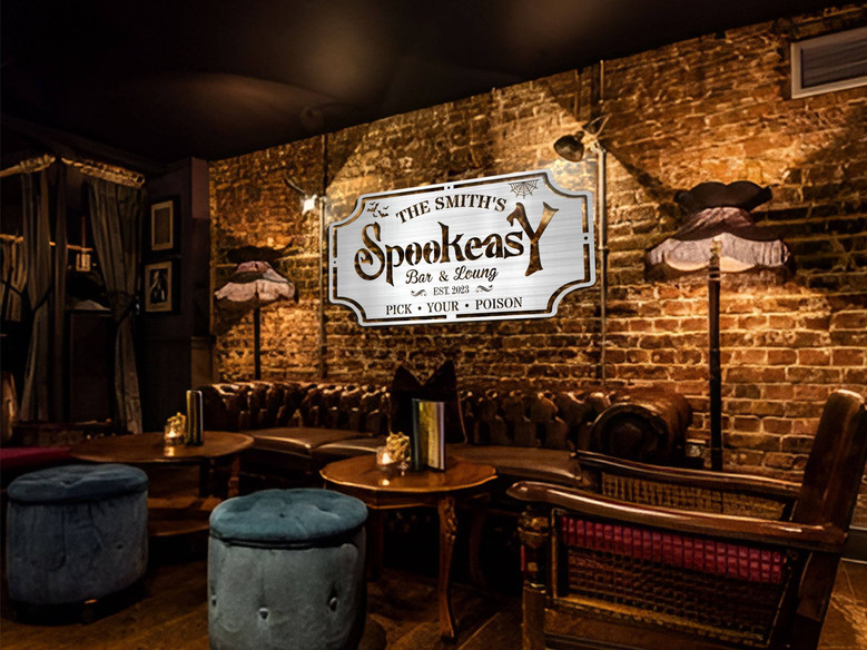 Personalized Spooky Halloween Outdoor Metal Sign For Bar & Lounge Decor - Creepy Fall Theme