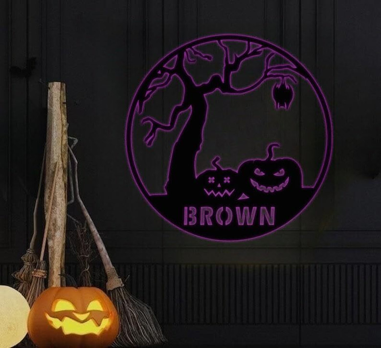 Custom Pumpkin Metal Signs For Halloween Home Decor - Indoor Outdoor Gifts For Family