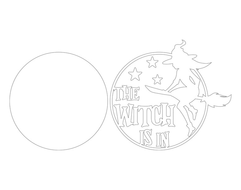 Customized Halloween Witch Wood Sign For Spooky Door DéCor